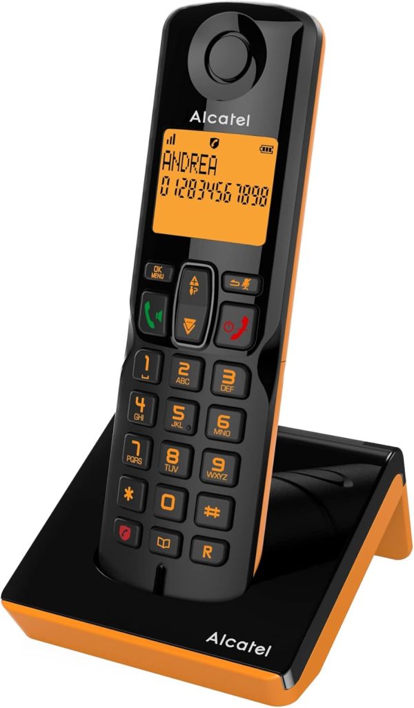 Telefono alcatel s280 negro /naranja