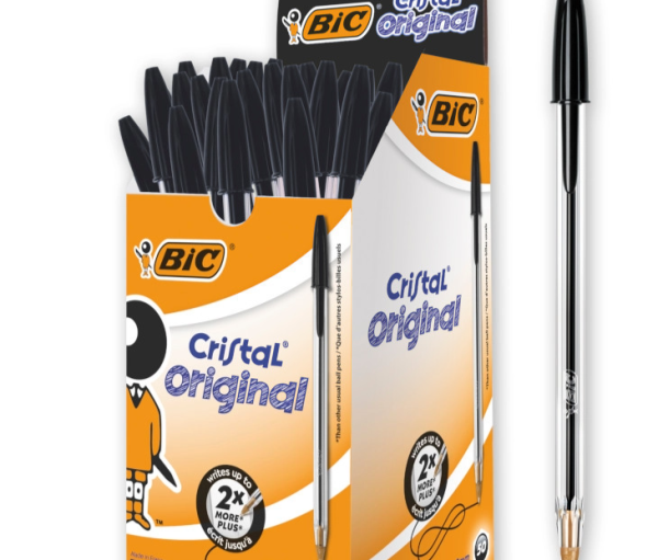 Paq 50 boligrafos bic negro