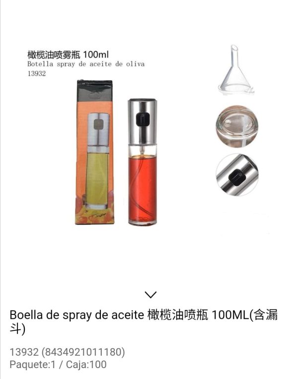 botella spray aceite