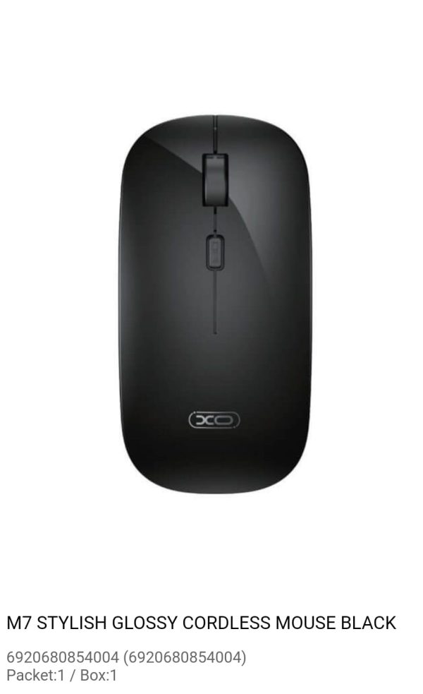 m7 stylish glossy mouse black