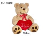 peluche oso marron corazon tequiero 95 cm