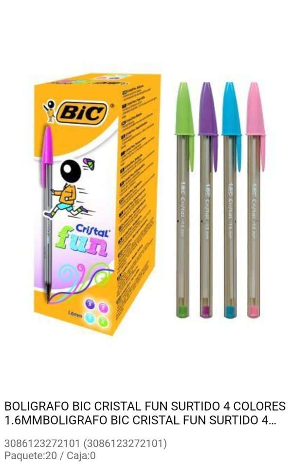 boligrafo bic surtido colores