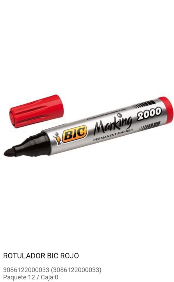 rotulador bic rojo