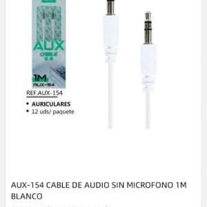 cable audio blanco