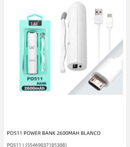 power bank blanco