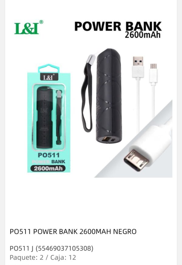 power bank negro