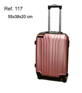 MALETA DE CABINA RIGIDA 117 SILVER PINK Mayoristas Cobocalleja MALETA DE CABINA RIGIDA 117 SILVER PINK
