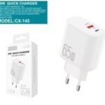Cargador Rápido 65W GaN USB-C + USB-A – Ref. CX-145