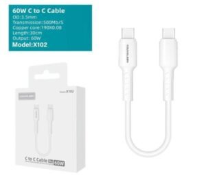 Cable USBC de Carga Rápida 3A 30 cm Modelo X108 Mayoristas Cobocalleja Cable USB C de Carga Rápida 3A 30 cm Modelo X108