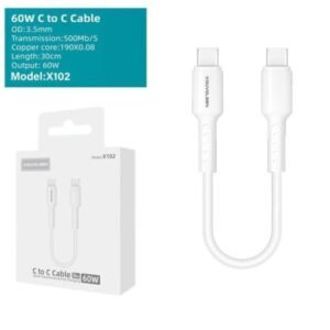 Cable USB C de Carga Rápida 3A 30 cm Modelo X108