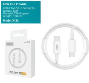 Cable USBC a USBC 60W 1 metro Modelo X132 Mayoristas Cobocalleja Cable USB C a USB C 60W 1 metro Modelo X132