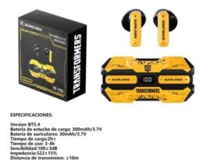 Auriculares Megatron t51NG amarilllos
