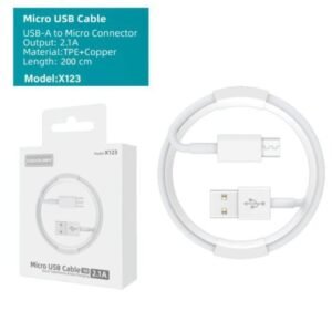 Cable Micro USB – 2 metros, 2.1A (Modelo X123)