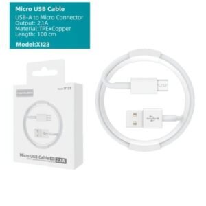 Cable Micro USB – 1 metro, 2.1A (Modelo X123)