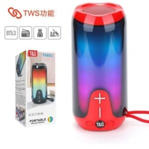 ALTAVOZ BT CON LUZ RGB/FUNCION TWS/USB/TF/JACK/MIC TG651RJ