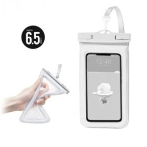 Funda anti-agua 6,5 " diseño acolchado de aire blanca