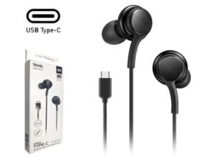 AURICULARES CON MANOS LIBRES TYPE C SAB A228 NEGRO