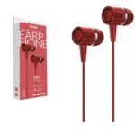 AURICULARES ESTEREO CON CABLE JACK SAB-A216 ROJO