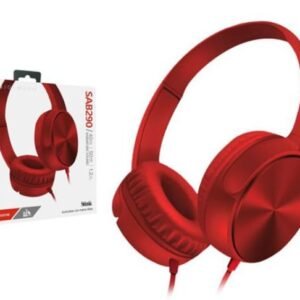 AURICULARES ESTEREO CON CABLE JACK 1.2M SAB290A ROJO