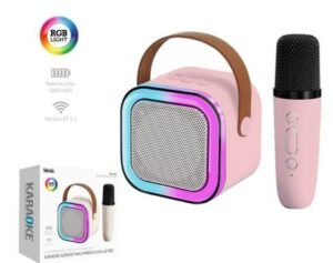ALTAVOZ KARAOKE CON MIC EAK6807ROSA Mayoristas Cobocalleja ALTAVOZ KARAOKE CON MIC EAK 6807ROSA