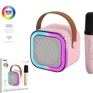 ALTAVOZ KARAOKE CON MIC EAK-6807ROSA