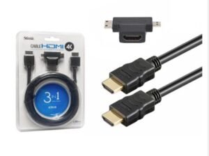 CABLE HDMI CON ADAPTADOR MINIMICRO HDMI 4K SCH8305 Mayoristas Cobocalleja CABLE HDMI CON ADAPTADOR MINIMICRO HDMI 4K SCH 8305