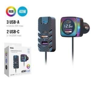 CARGADOR DE COCHE 40W/4.5A SCC-A303
