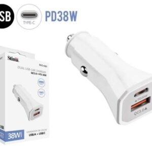 cargador coche usb/c+usb/a pd38w scc-321