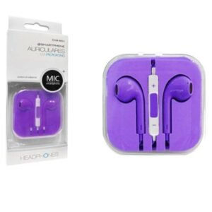 AURICULARES CON MANOS LIBRES 3.5MM JACK EAM-6603MORADO