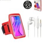 kit 5.5 brazalete+auriculares ssa-a108 rojo