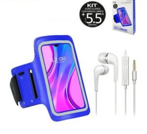 Kit deportivo+AURICULARES SSAA108 AZUL Mayoristas Cobocalleja Kit deportivo+AURICULARES SSA A108 AZUL
