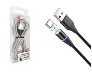 CABLE USBC 2M3AMETALCON LUZIMAN NEGRO8866502 Mayoristas Cobocalleja CABLE USB C 2M3AMETALCON LUZIMAN NEGRO 8866502
