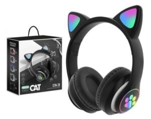 AURICULARES INALAMBRICO CON LUZ STN28 NEGRO Mayoristas Cobocalleja AURICULARES INALAMBRICO CON LUZ STN28 NEGRO