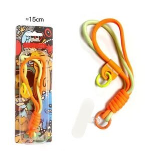 Pulsera Cordón Dúo Color para Móvil 15 cm NARANJA Mayoristas Cobocalleja Pulsera Cordón Dúo Color para Móvil 15 cm NARANJA