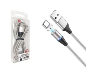 CABLE USBC 2M3AMETALCON LUZIMAN PLATA866502 Mayoristas Cobocalleja CABLE USB C 2M3AMETALCON LUZIMANPLATA 866502
