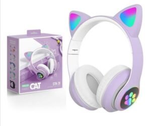 AURICULARES INALAMBRICO CON LUZ STN28 MORADO
