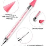 Bolígrafo para Punteo de Uñas Rosa