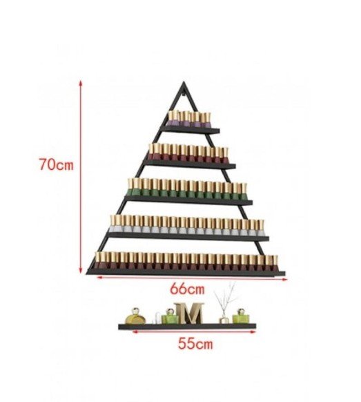 ESTANTERIA ARBOL NEGRA PARA ESMALTE DE UÑAS