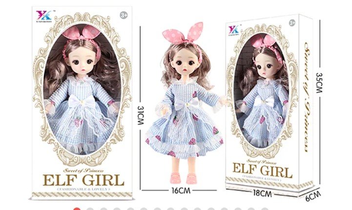 Muñeca grande con lazo