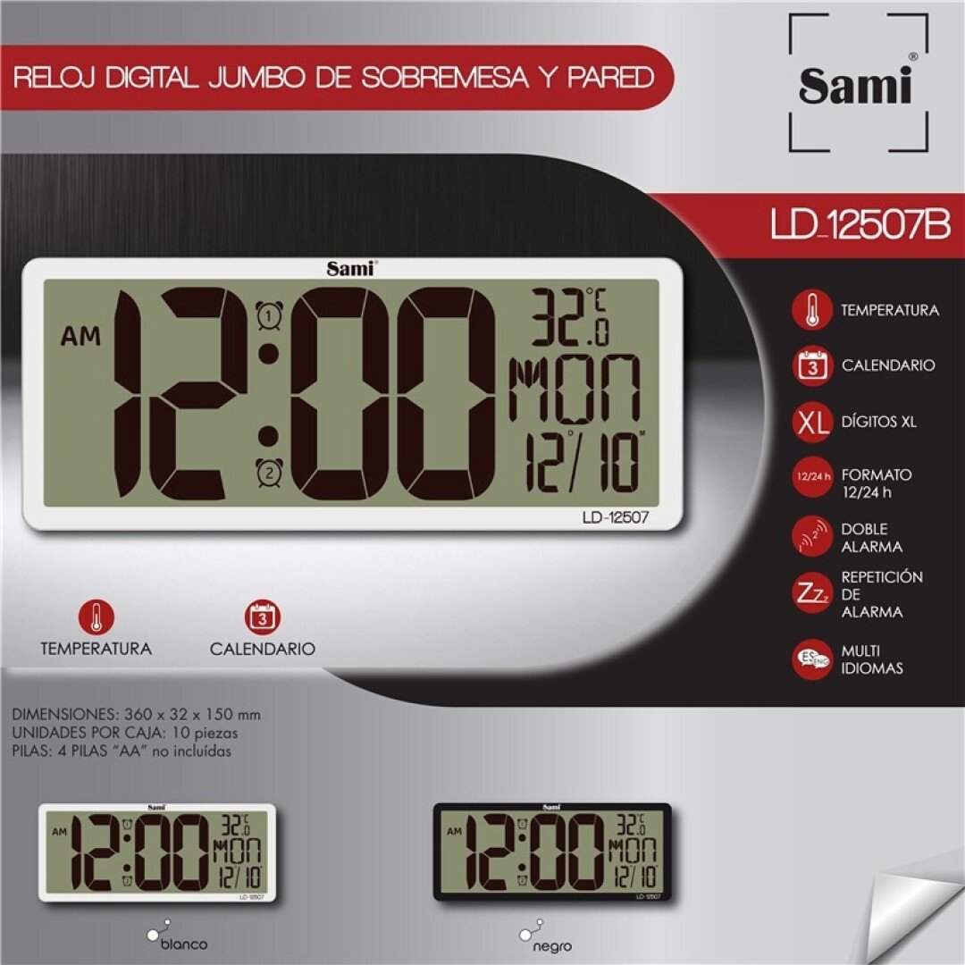 RELOJ BLANCO DE SOBREMESA