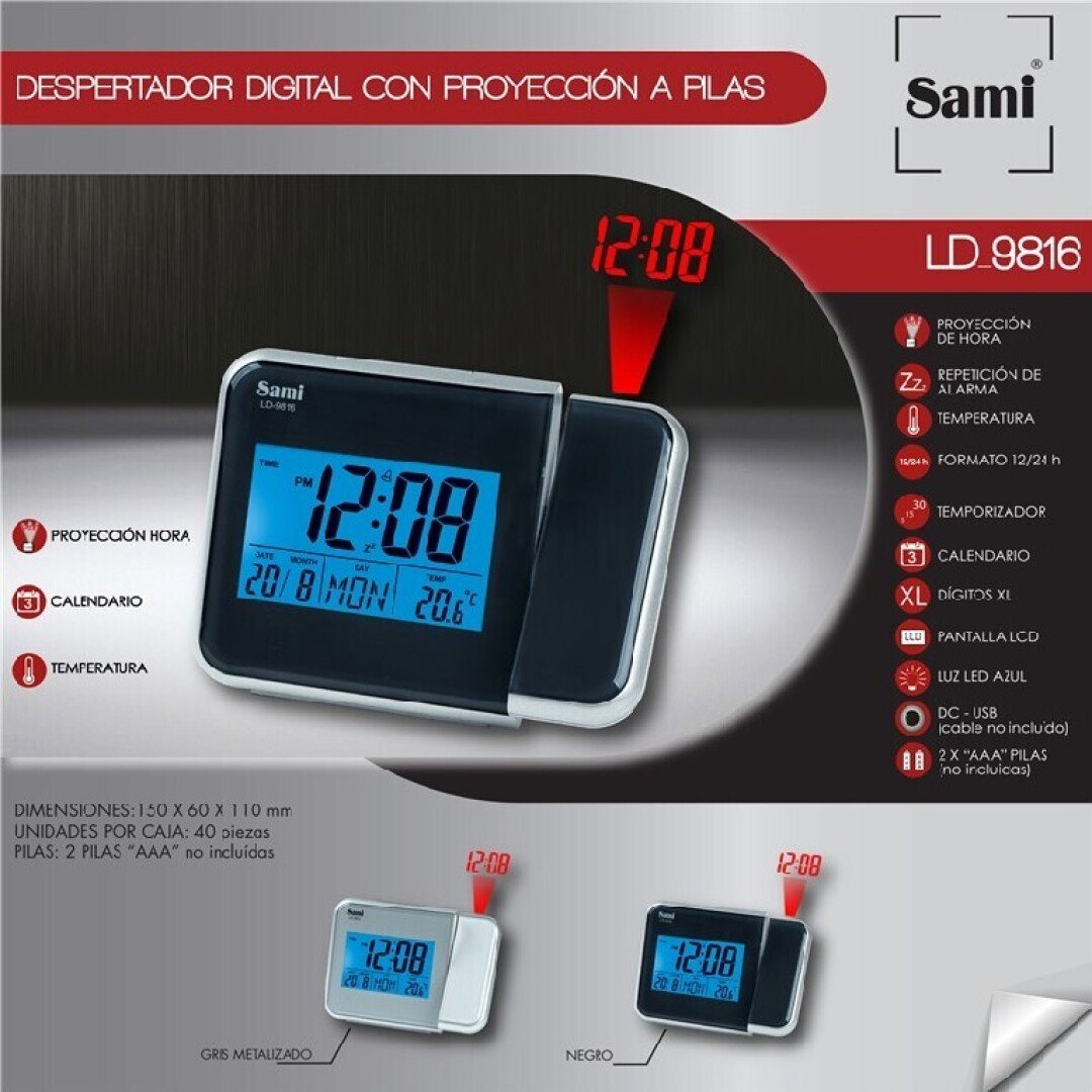 Despertador Sami LCD con Proyección LD-9816