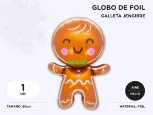 GLOBO GALLETA DE FOIL 80 CM Mayoristas Cobocalleja GLOBO GALLETA DE FOIL 80 CM