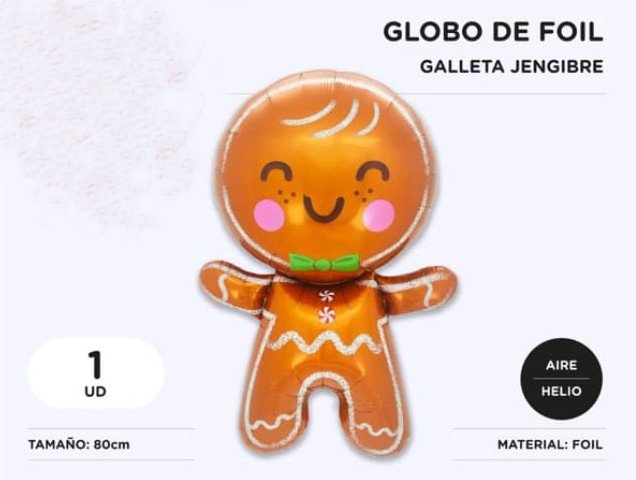 GLOBO GALLETA DE FOIL 80 CM