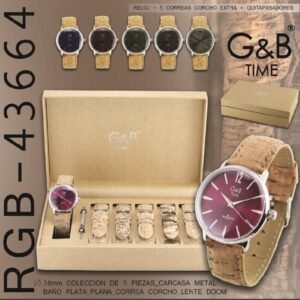 Reloj sra correa corcho +5correas RGB-43664