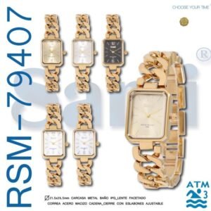 Reloj Sami sra metal rect IPG correa esclava cierre eslabones WR30M