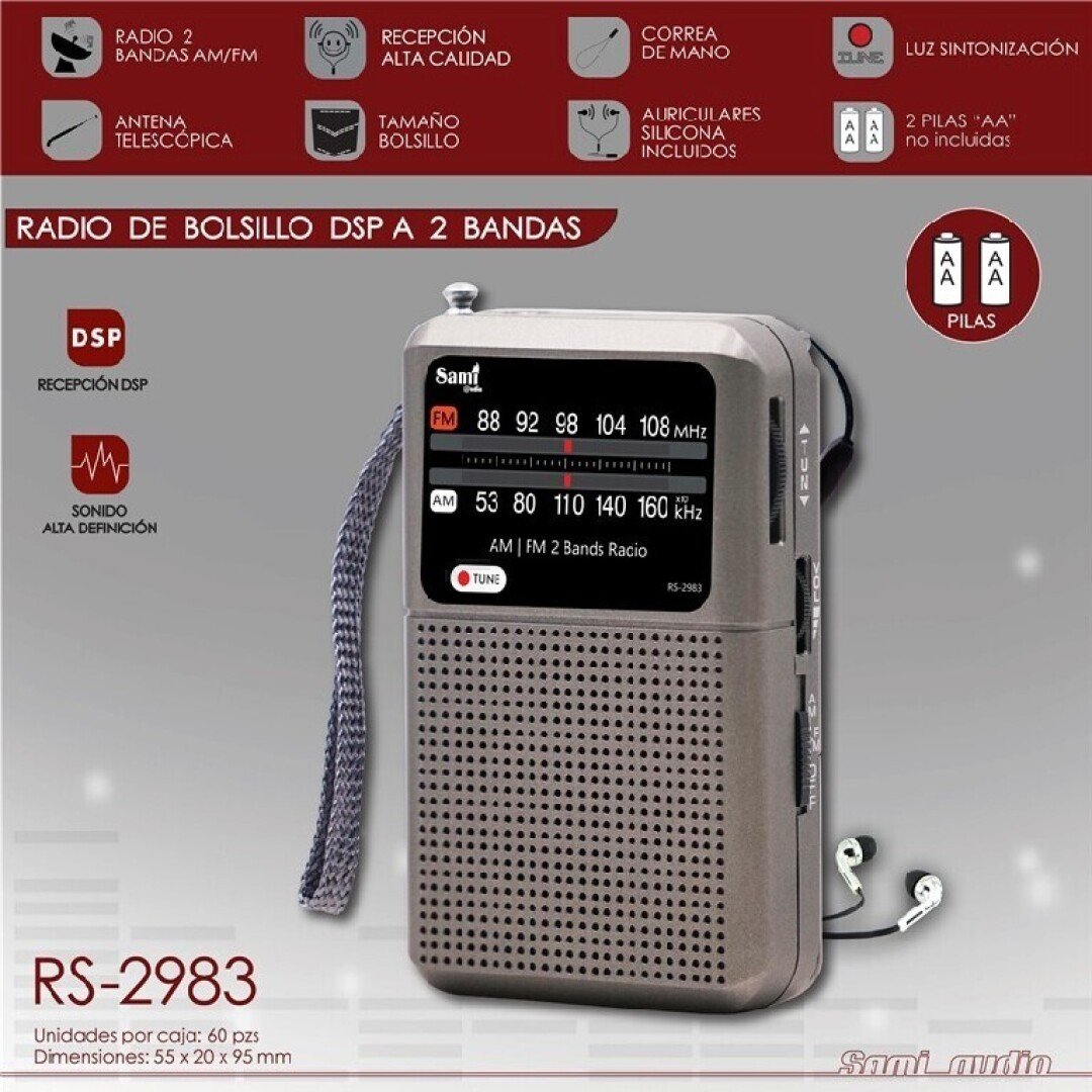 Radio Sami 2 bandas gris