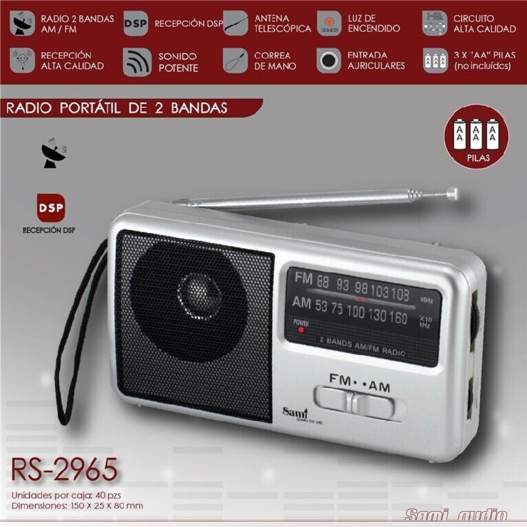 Radio Sami RS-2965 AM/FM Portátil Mediana
