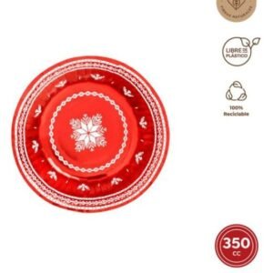 BOLS CARTON BORDADO NAVIDAD 350CC