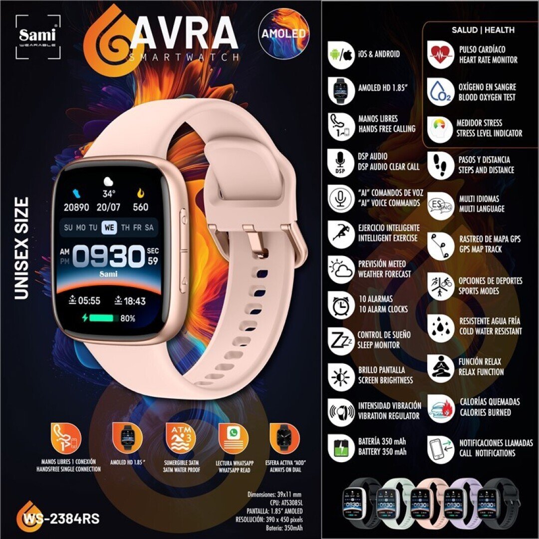Smartwatch Sami AVRA WS-2384rs rosa