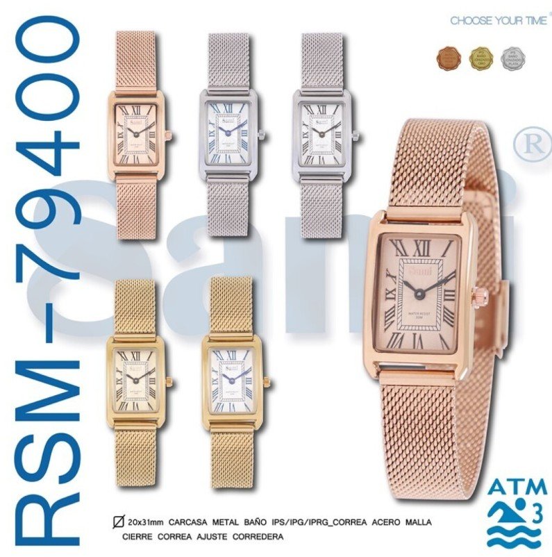 Reloj Sami sra rect malla corredera